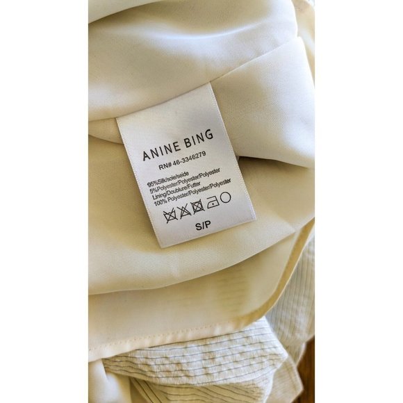Anine Bing Madison Dress In Cream And Black Stripe Size S / 8-10 - Picture 10 of 10